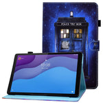 Lenovo Tab M10 (3. generation) TB-328FU / TB-328XU A2, beskyttende smartcover i PU-læder med mønstertryk, justerbart stativ, kortlommer og penholder