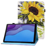 Lenovo Tab M10 (3. generation) TB-328FU / TB-328XU A2, beskyttende smartcover i PU-læder med mønstertryk, justerbart stativ, kortlommer og penholder