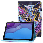 Lenovo Tab M10 (3. generation) TB-328FU / TB-328XU A2, beskyttende smartcover i PU-læder med mønstertryk, justerbart stativ, kortlommer og penholder