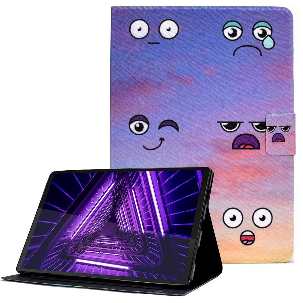 Protective Case for Lenovo Tab M10 Plus (3rd Gen) / Xiaoxin Pad 2022 10.6 inch Pattern Printing Tablet Leather Cover with Card Slots Stand