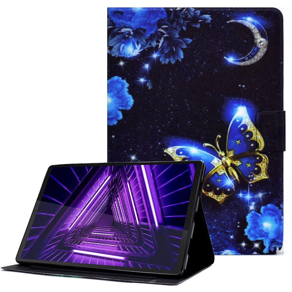 Protective Case for Lenovo Tab M10 Plus (3rd Gen) / Xiaoxin Pad 2022 10.6 inch Pattern Printing Tablet Leather Cover with Card Slots Stand
