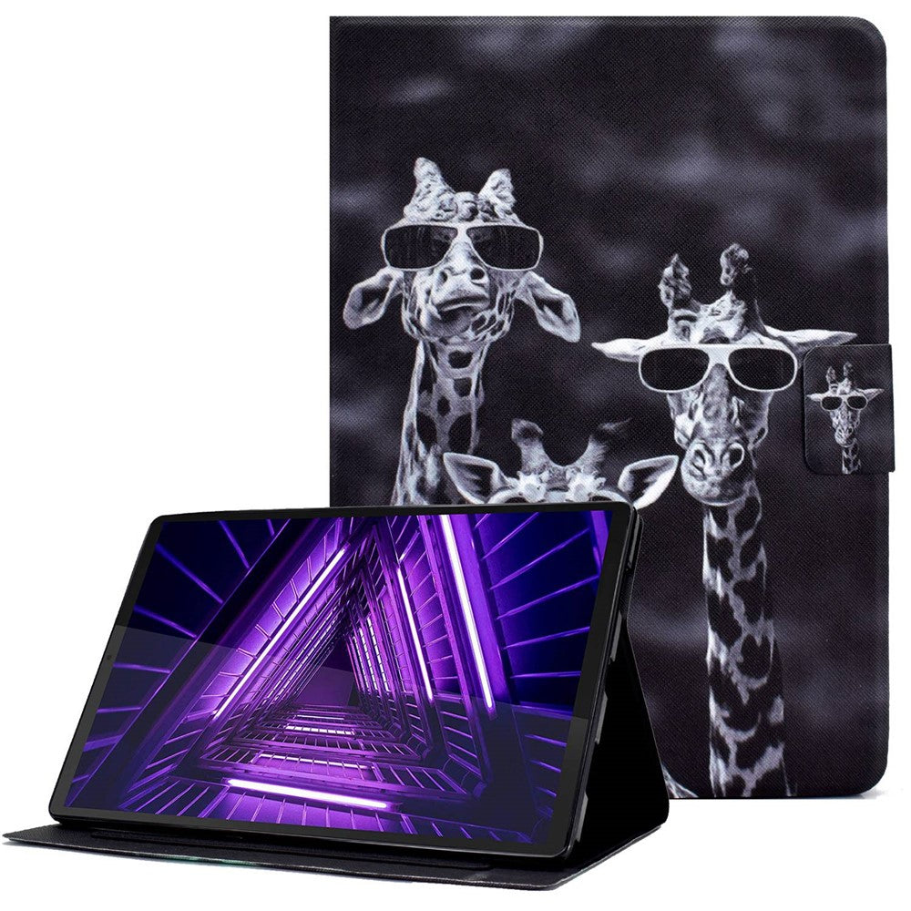 Protective Case for Lenovo Tab M10 Plus (3rd Gen) / Xiaoxin Pad 2022 10.6 inch Pattern Printing Tablet Leather Cover with Card Slots Stand