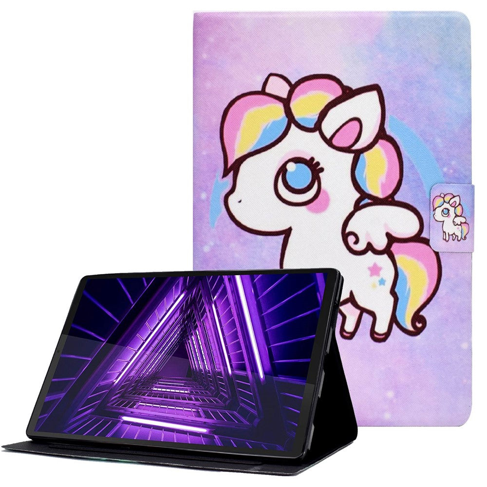Protective Case for Lenovo Tab M10 Plus (3rd Gen) / Xiaoxin Pad 2022 10.6 inch Pattern Printing Tablet Leather Cover with Card Slots Stand
