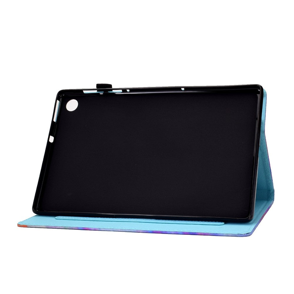 For Lenovo Tab M10 Plus (3rd Gen) / Xiaoxin Pad 2022 10.6 inch PU Leather Smart Auto Wake / Sleep Cover A3 Pattern Printing Stand Card Slots Protective Tablet Case with Pencil Holder