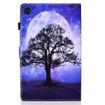 For Lenovo Tab M10 Plus (3rd Gen) / Xiaoxin Pad 2022 10.6 inch PU Leather Smart Auto Wake / Sleep Cover A3 Pattern Printing Stand Card Slots Protective Tablet Case with Pencil Holder