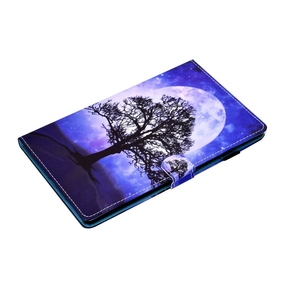 For Lenovo Tab M10 Plus (3rd Gen) / Xiaoxin Pad 2022 10.6 inch PU Leather Smart Auto Wake / Sleep Cover A3 Pattern Printing Stand Card Slots Protective Tablet Case with Pencil Holder