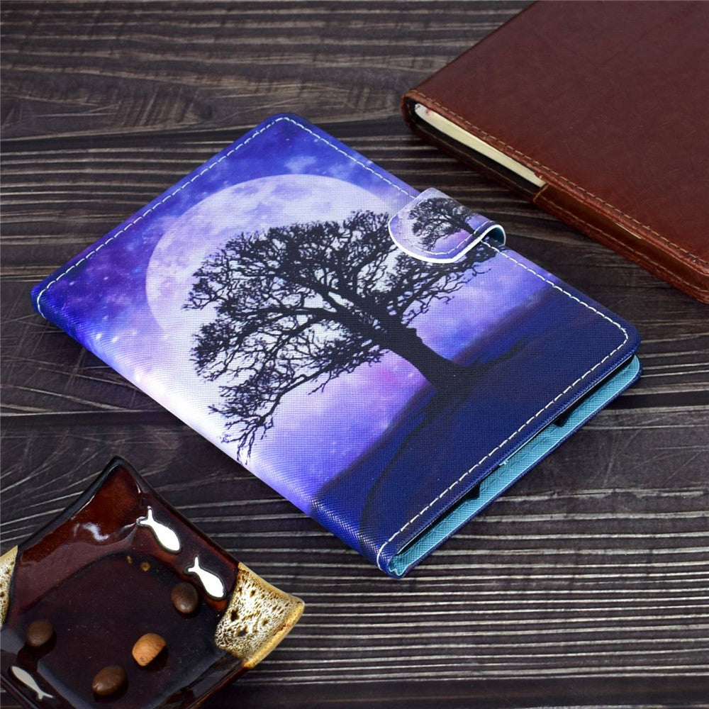 For Lenovo Tab M10 Plus (3rd Gen) / Xiaoxin Pad 2022 10.6 inch PU Leather Smart Auto Wake / Sleep Cover A3 Pattern Printing Stand Card Slots Protective Tablet Case with Pencil Holder