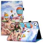 For Lenovo Tab M10 Plus (3rd Gen) / Xiaoxin Pad 2022 10.6 inch PU Leather Smart Auto Wake / Sleep Cover A3 Pattern Printing Stand Card Slots Protective Tablet Case with Pencil Holder
