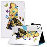 For Lenovo Tab M10 Plus (3rd Gen) / Xiaoxin Pad 2022 10.6 inch PU Leather Smart Auto Wake / Sleep Cover A3 Pattern Printing Stand Card Slots Protective Tablet Case with Pencil Holder