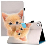 For Lenovo Tab M10 Plus (3rd Gen) / Xiaoxin Pad 2022 10.6 inch PU Leather Smart Auto Wake / Sleep Cover A3 Pattern Printing Stand Card Slots Protective Tablet Case with Pencil Holder