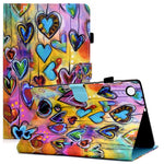 For Lenovo Tab M10 Plus (3rd Gen) / Xiaoxin Pad 2022 10.6 inch PU Leather Smart Auto Wake / Sleep Cover A3 Pattern Printing Stand Card Slots Protective Tablet Case with Pencil Holder