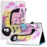 For Lenovo Tab M10 Plus (3rd Gen) / Xiaoxin Pad 2022 10.6 inch PU Leather Smart Auto Wake / Sleep Cover A3 Pattern Printing Stand Card Slots Protective Tablet Case with Pencil Holder