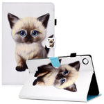 For Lenovo Tab M10 Plus (3rd Gen) / Xiaoxin Pad 2022 10.6 inch PU Leather Smart Auto Wake / Sleep Cover A3 Pattern Printing Stand Card Slots Protective Tablet Case with Pencil Holder