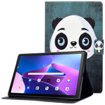 Surfplatta i PU-läder för Lenovo Tab M10 (Gen 3) TB-328FU / TB-328XU, mönstertryckt korthållare, stötsäkert fodral med justerbart stativ