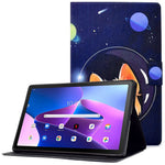 Surfplatta i PU-läder för Lenovo Tab M10 (Gen 3) TB-328FU / TB-328XU, mönstertryckt korthållare, stötsäkert fodral med justerbart stativ