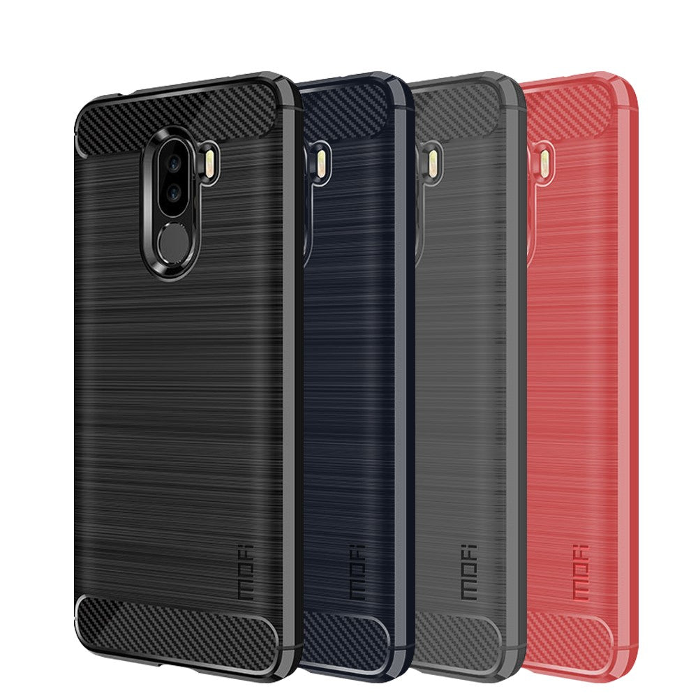 MOFI Carbon Fiber Texture Brushed TPU Protection Case for Xiaomi Pocophone F1 / Poco F1 (India)