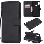 For Xiaomi Redmi Note 6 Pro Case Solid Color Leather Mobile Cover Wallet Stand with Strap