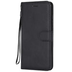 For Xiaomi Redmi Note 6 Pro Case Solid Color Leather Mobile Cover Wallet Stand with Strap
