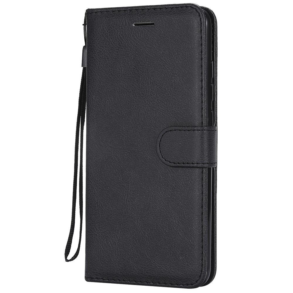 For Xiaomi Redmi Note 6 Pro Case Solid Color Leather Mobile Cover Wallet Stand with Strap
