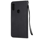 For Xiaomi Redmi Note 6 Pro Case Solid Color Leather Mobile Cover Wallet Stand with Strap