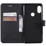 For Xiaomi Redmi Note 6 Pro Case Solid Color Leather Mobile Cover Wallet Stand with Strap