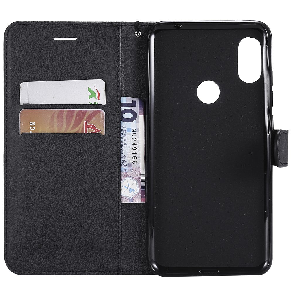 For Xiaomi Redmi Note 6 Pro Case Solid Color Leather Mobile Cover Wallet Stand with Strap