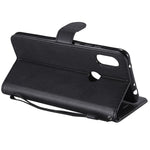 For Xiaomi Redmi Note 6 Pro Case Solid Color Leather Mobile Cover Wallet Stand with Strap