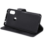 For Xiaomi Redmi Note 6 Pro Case Solid Color Leather Mobile Cover Wallet Stand with Strap