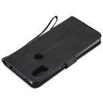 For Xiaomi Redmi Note 6 Pro Case Solid Color Leather Mobile Cover Wallet Stand with Strap