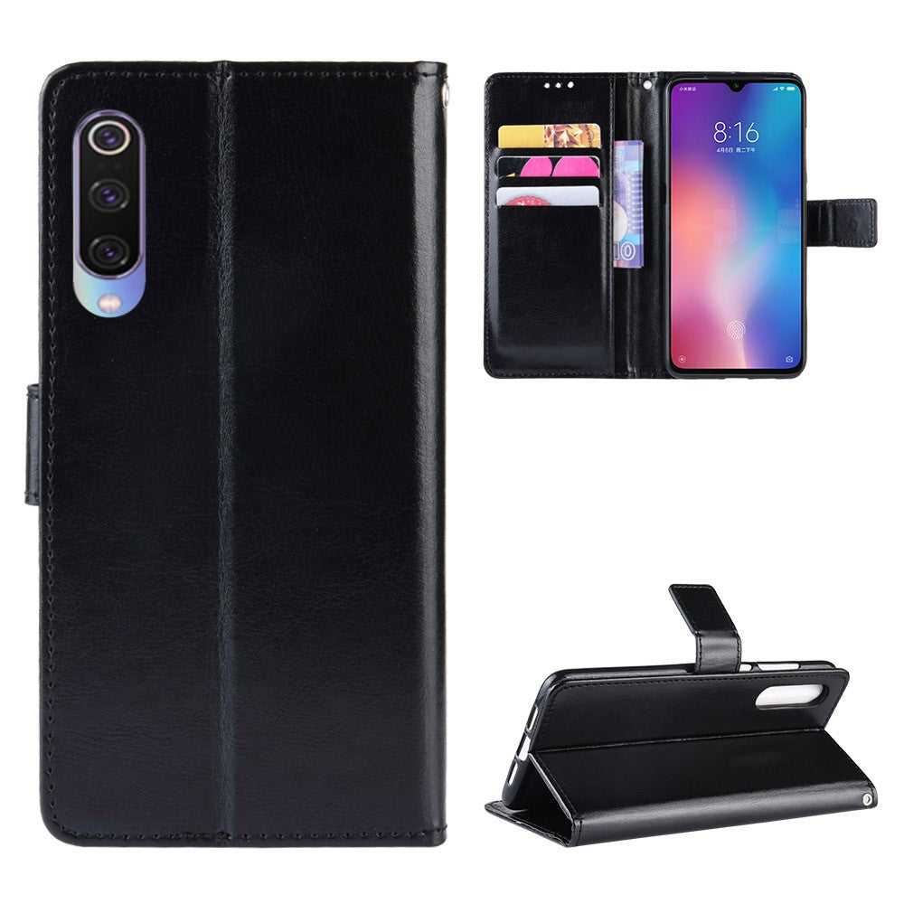 Crazy Horse Wallet Leather Protection Case for Xiaomi Mi 9