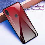Scratch Resistant Gradient Glass TPU + PC Phone Case for Xiaomi Redmi Note 7S / Note 7