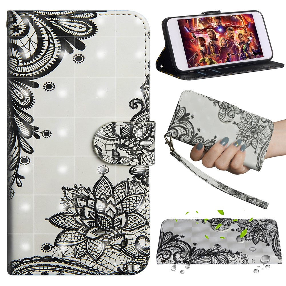 Light Spot Decor Patterned Leather Wallet Case for Xiaomi Redmi Note 7S / Note 7 / Note 7 Pro (India)