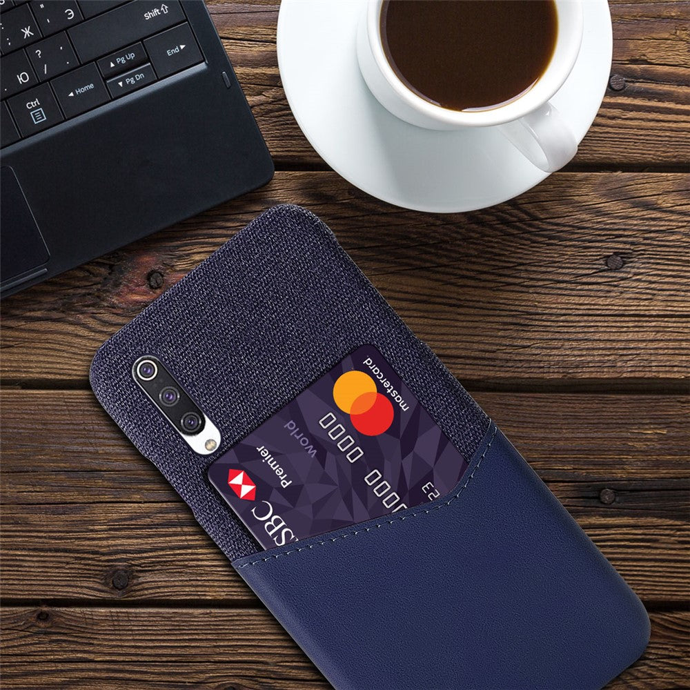 PC + PU + Tyg Hybrid mobil Baksida med Kortplats Xiaomi Mi CC9 / Mi CC9 Meitu Edition / Mi 9 Lite / Mi 9 Lite