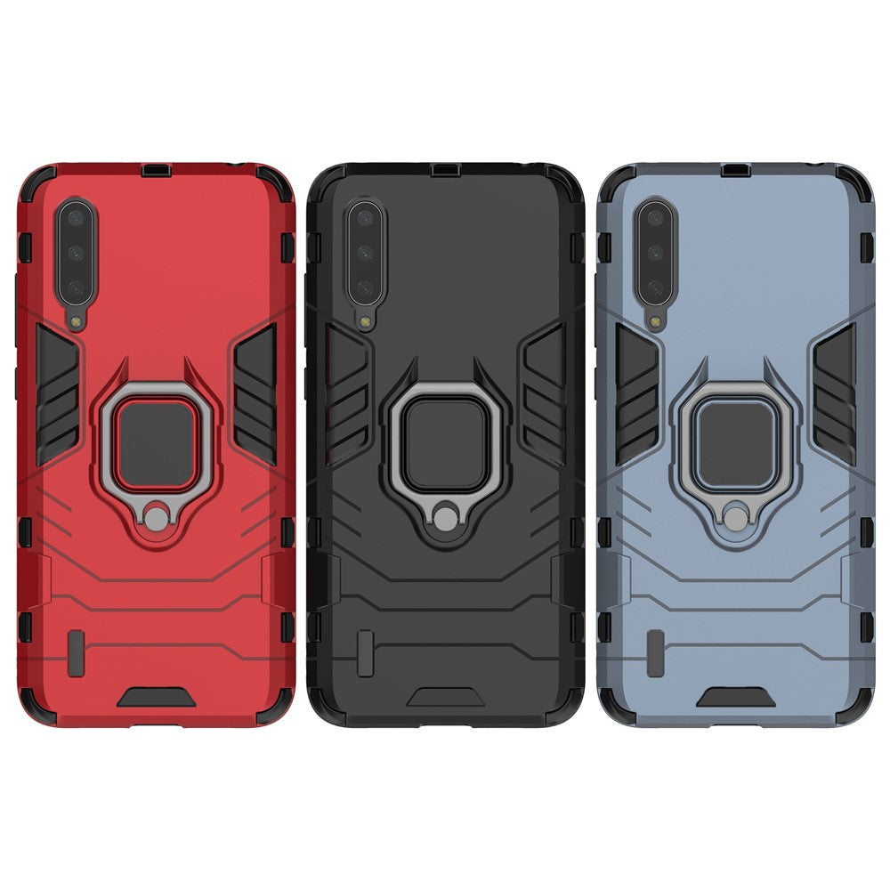 Cool Guard Ring Holder Kickstand Plastic TPU Combo Case for Xiaomi Mi 9 Lite/ Mi CC9/ Mi CC9 Meitu Edition