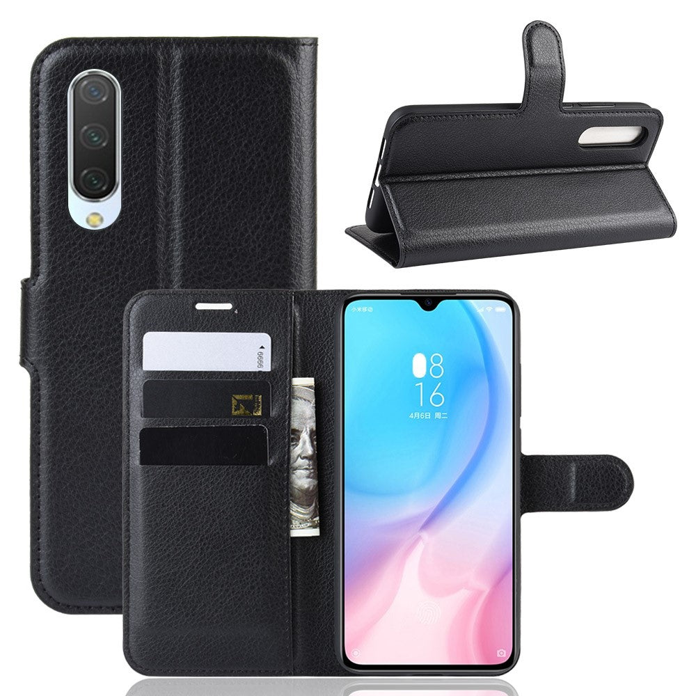 Litchi Skin Leather Wallet Case for Xiaomi Mi CC9 / Mi CC9 Meitu Edition /  Mi 9 Lite