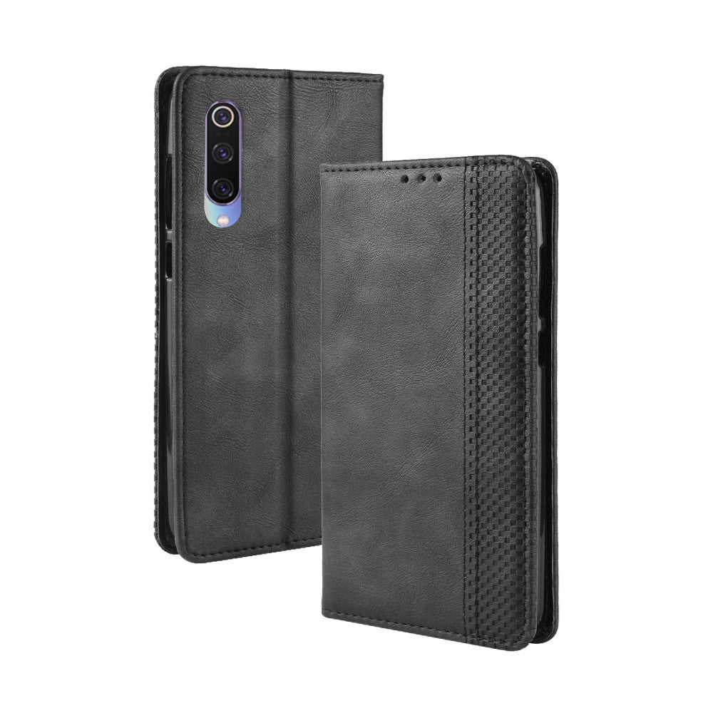 Vintage Style PU Leather Wallet Stand Phone Case for Xiaomi Mi CC9 / Mi CC9 Meitu Edition/ Mi 9 Lite