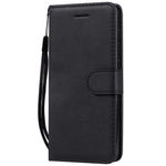 For Xiaomi Mi 9 SE Case Solid Color Leather Mobile Cover Wallet Stand with Strap
