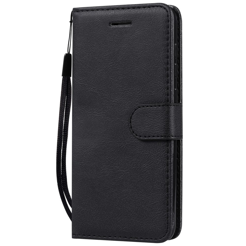 For Xiaomi Mi 9 SE Case Solid Color Leather Mobile Cover Wallet Stand with Strap