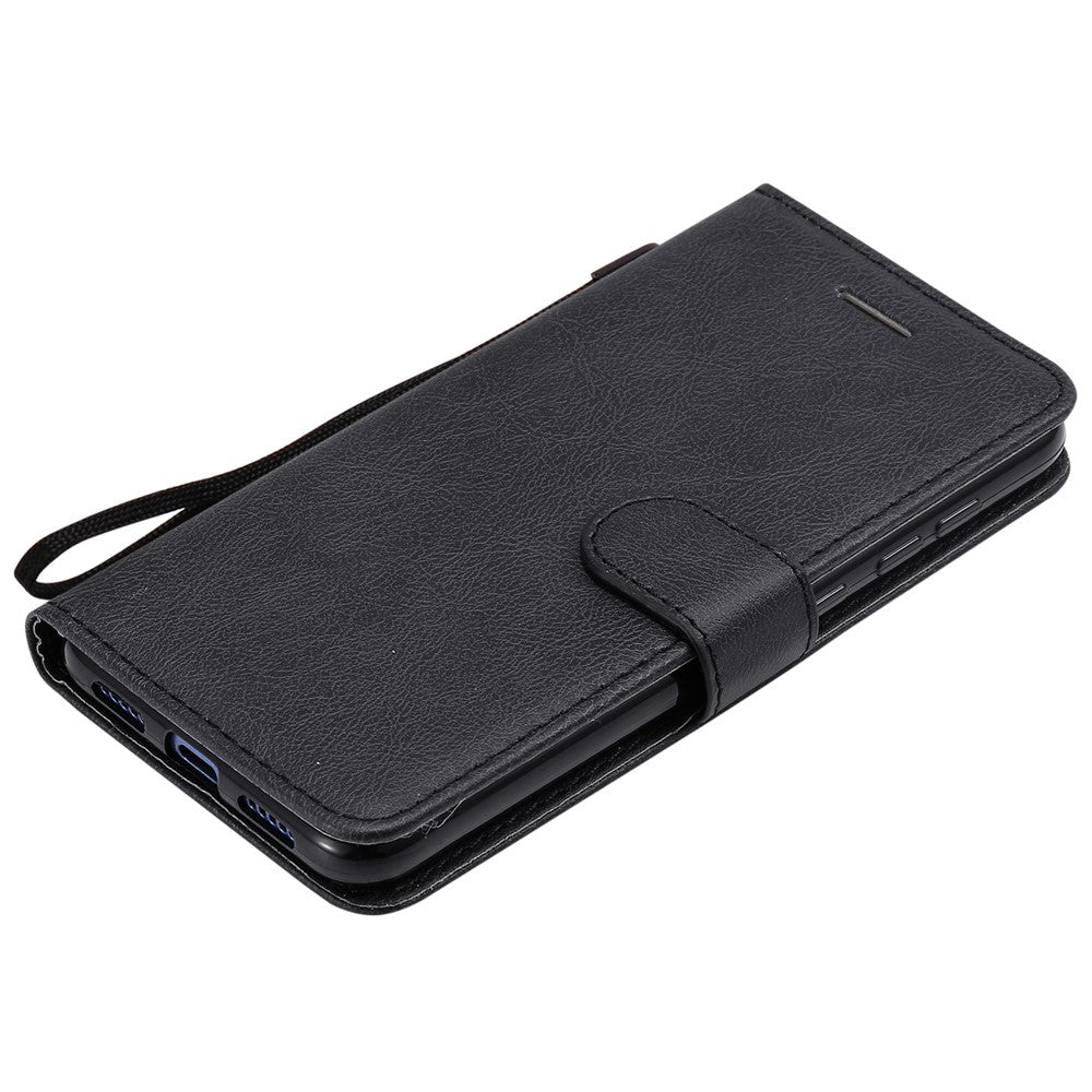 For Xiaomi Mi 9 SE Case Solid Color Leather Mobile Cover Wallet Stand with Strap