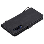 For Xiaomi Mi 9 SE Case Solid Color Leather Mobile Cover Wallet Stand with Strap