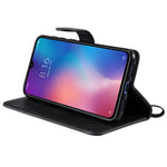 For Xiaomi Mi 9 SE Case Solid Color Leather Mobile Cover Wallet Stand with Strap