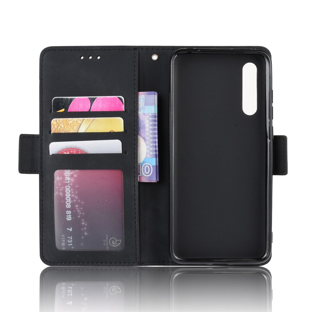 Leather Wallet Stand Cell Covering Case with Multiple Card Slots for Xiaomi Mi 9 Lite/ Mi CC9/ Mi CC9 Meitu Edition