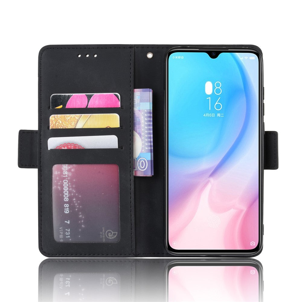 Leather Wallet Stand Cell Covering Case with Multiple Card Slots for Xiaomi Mi 9 Lite/ Mi CC9/ Mi CC9 Meitu Edition