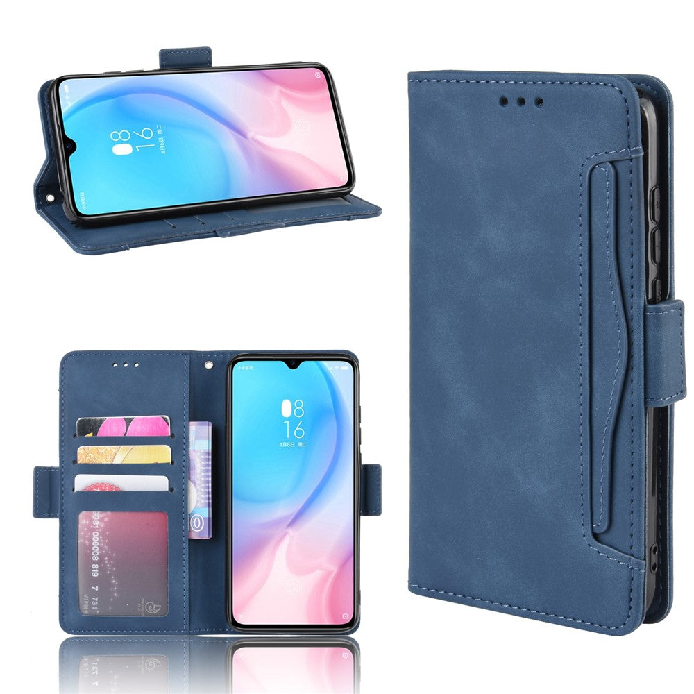 Leather Wallet Stand Cell Covering Case with Multiple Card Slots for Xiaomi Mi 9 Lite/ Mi CC9/ Mi CC9 Meitu Edition