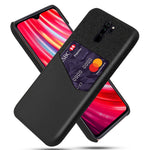 Card Slot PC + PU Leather + Cloth Cell Cover for Xiaomi Redmi Note 8 Pro
