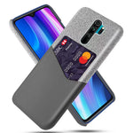 Card Slot PC + PU Leather + Cloth Cell Cover for Xiaomi Redmi Note 8 Pro