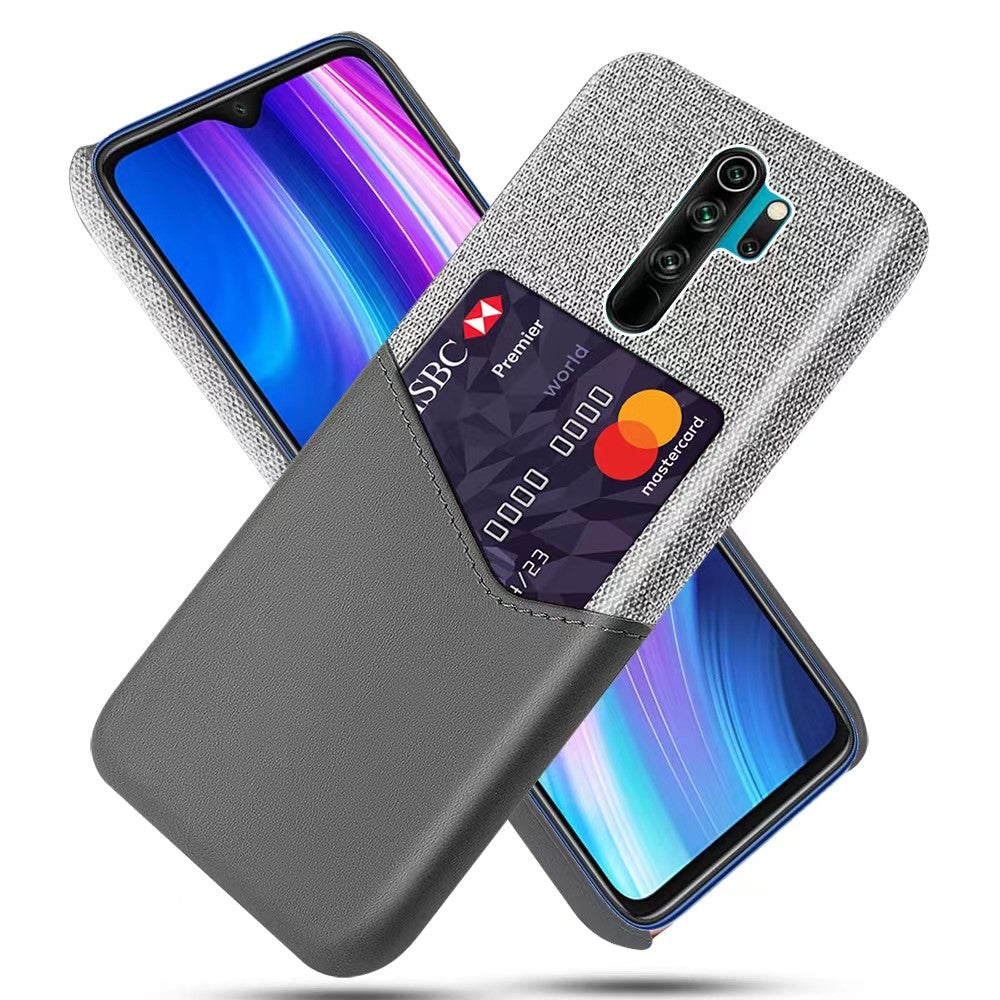 Card Slot PC + PU Leather + Cloth Cell Cover for Xiaomi Redmi Note 8 Pro