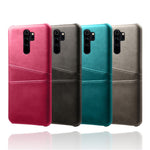 Double Card Slots PU Leather PC Shell Case for Xiaomi Redmi Note 8 Pro