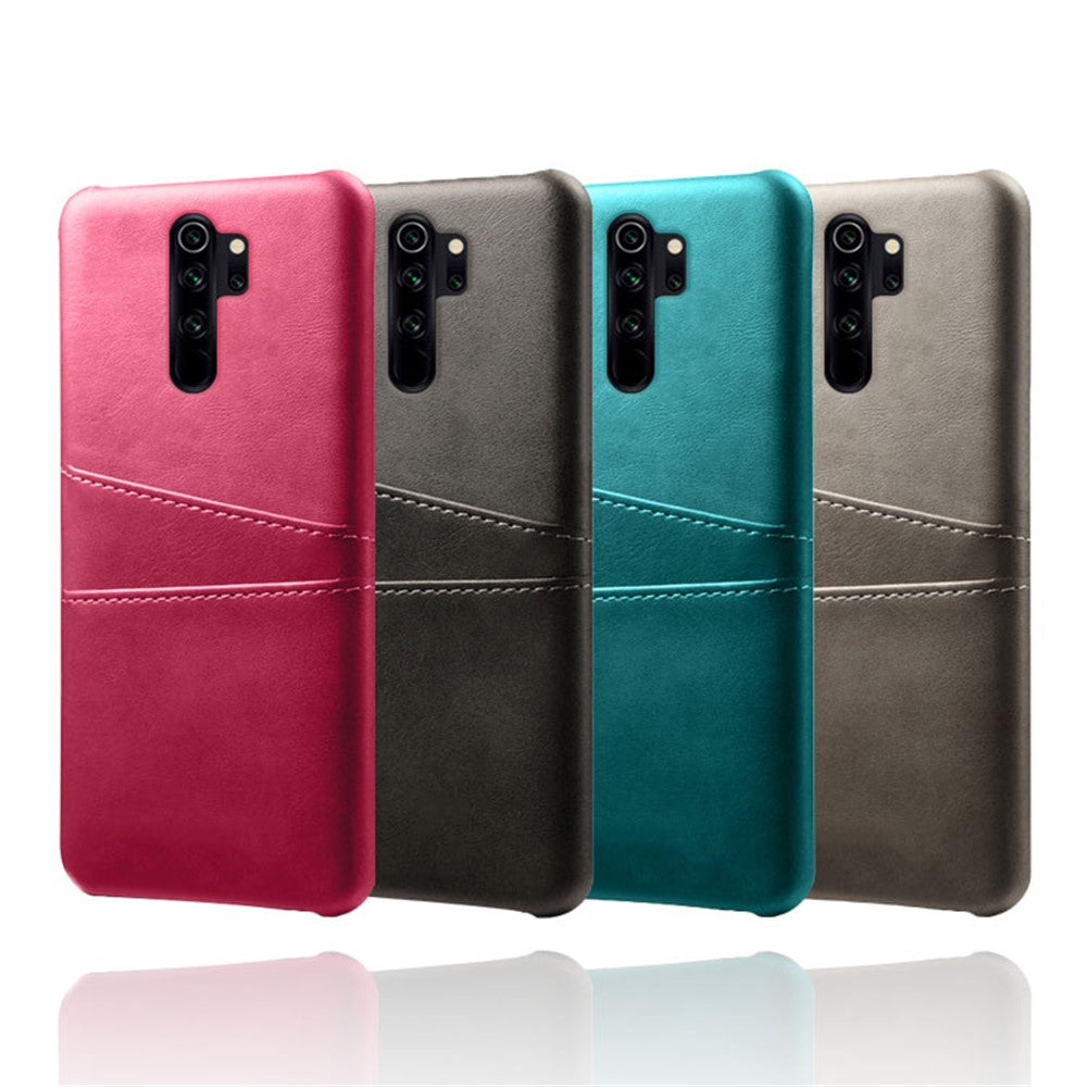 Double Card Slots PU Leather PC Shell Case for Xiaomi Redmi Note 8 Pro