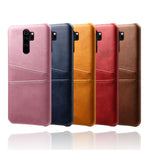 Double Card Slots PU Leather PC Shell Case for Xiaomi Redmi Note 8 Pro